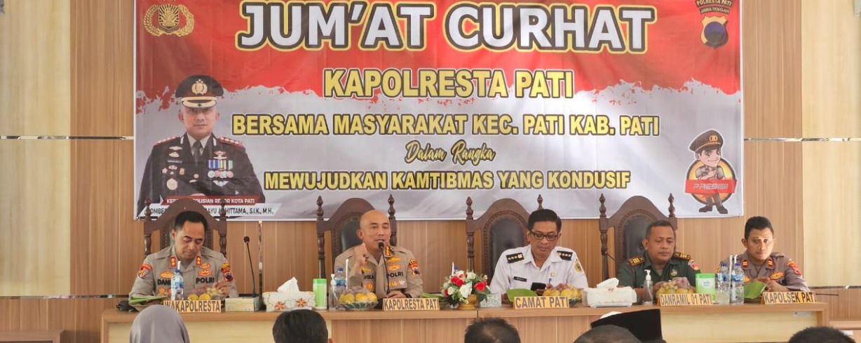 polresta pati gelar jumat curhat untuk dengarkan kritik dan saran warga 61874