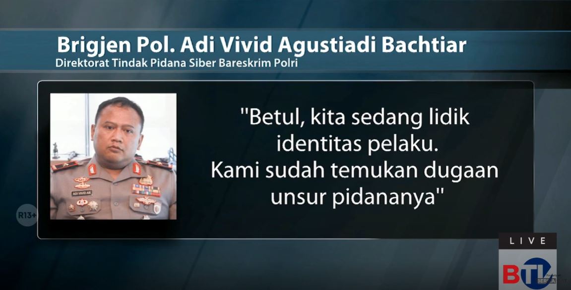 polri tegaskan tetap selidiki akun twitter yang diduga hina ibu negara 51660