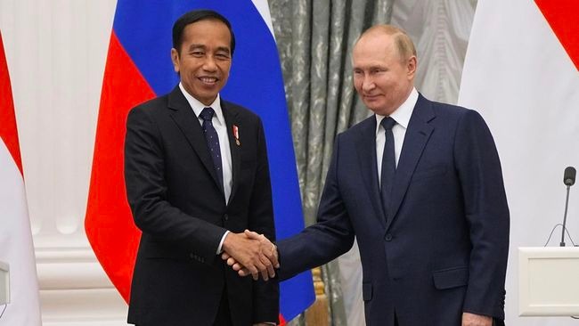 presiden rusia dan presiden jokowi saling sapa saudaraku 51104