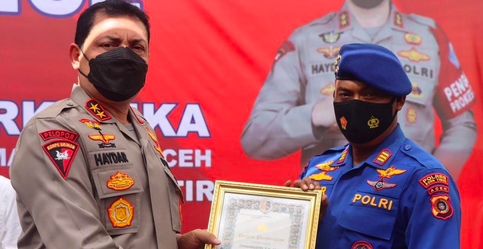 ungkap jaringan narkoba internasional kasat polairud polres aceh raih penghargaan 45459