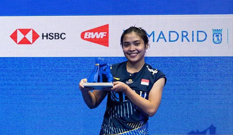 wakil indonesia gregoria raih bwf world tour perdana di spain master 2023 56294
