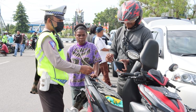 66 unit berhasil diamankan sat lantas polres mimika saat razia 53502