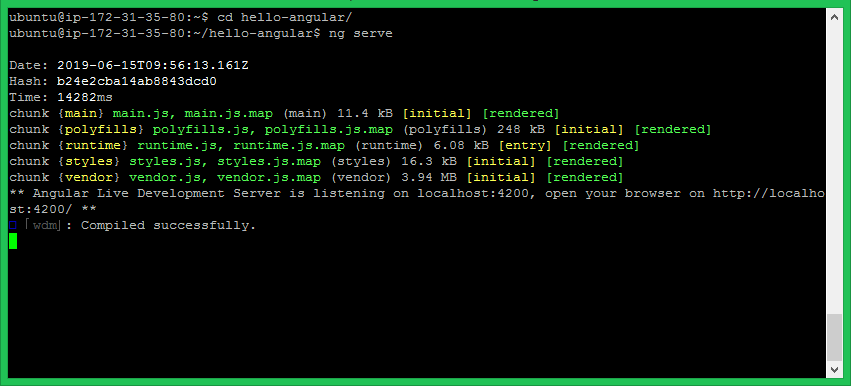 Create Angular Application with CLI