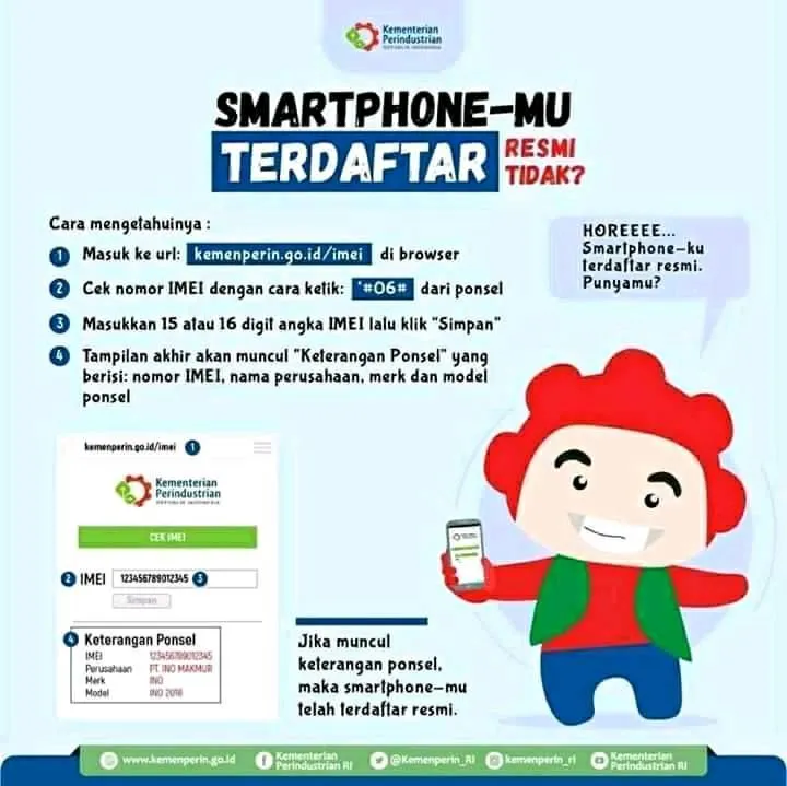 Kemenperin Cek IMEI HP Resmi atau Tidak