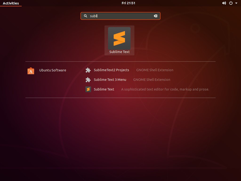Menjalankan sublime text ubuntu