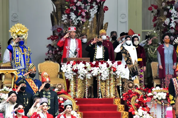 Presiden Jokowi Pimpin Upacara Peringatan Detik Detik Proklamasi Kemerdekaan RI