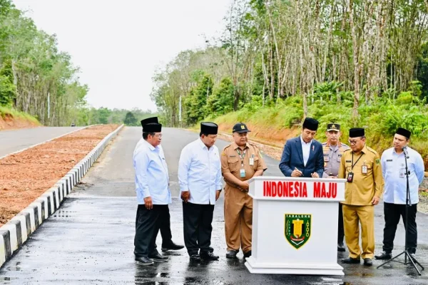 Presiden Jokowi Resmikan Jalan Nan Sarunai Kabupaten Tabalong