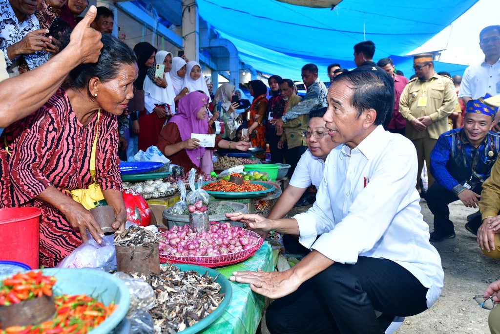 Presiden Jokowi Tinjau Stabilitas Harga di Pasar Lacaria Jelang Iduladha 1024x683 1