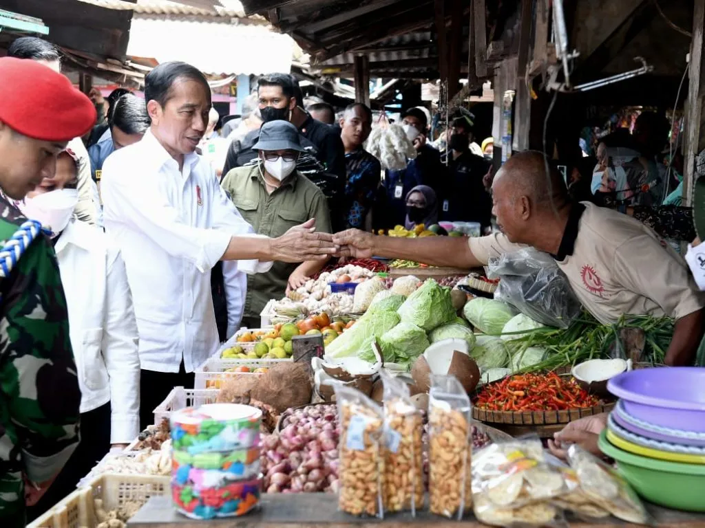 Presiden dan Ibu Iriana Cek Harga Kebutuhan Pokok 1024x768 1