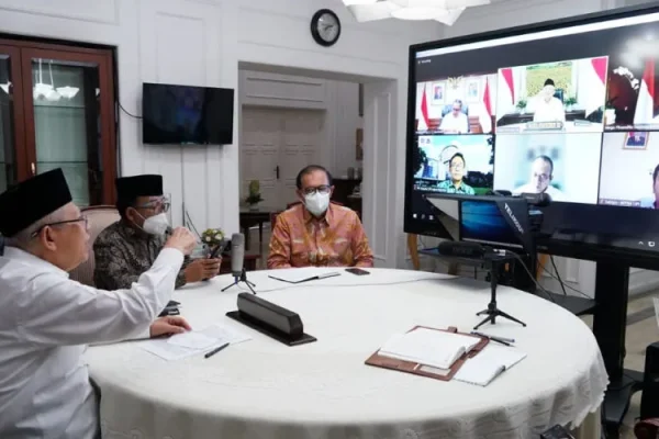WAPRES TERIMA KEPALA BRIN DAN JAJARAN