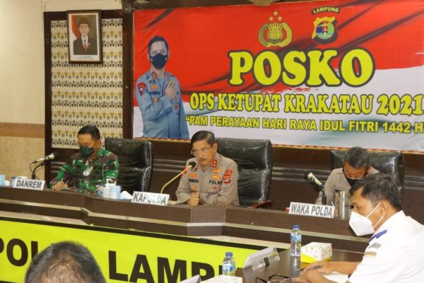 after the 2021 holiday season lampung regional police held limited coordination meeting 38848