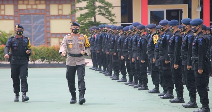 amankan pilkada serentak 2020 kapolda sumsel kembali berangkatkan 100 personel brimob bko ke polda jambi 32842