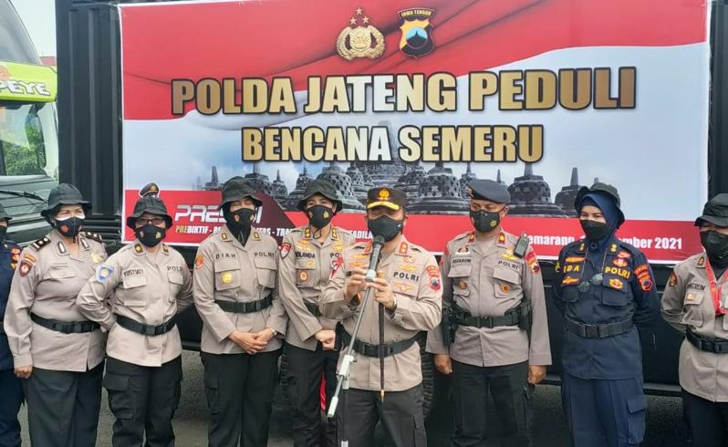 bantu korban erupsi gunung semeru polda jateng kirim logistik dan terjunkan tim dvi 25387