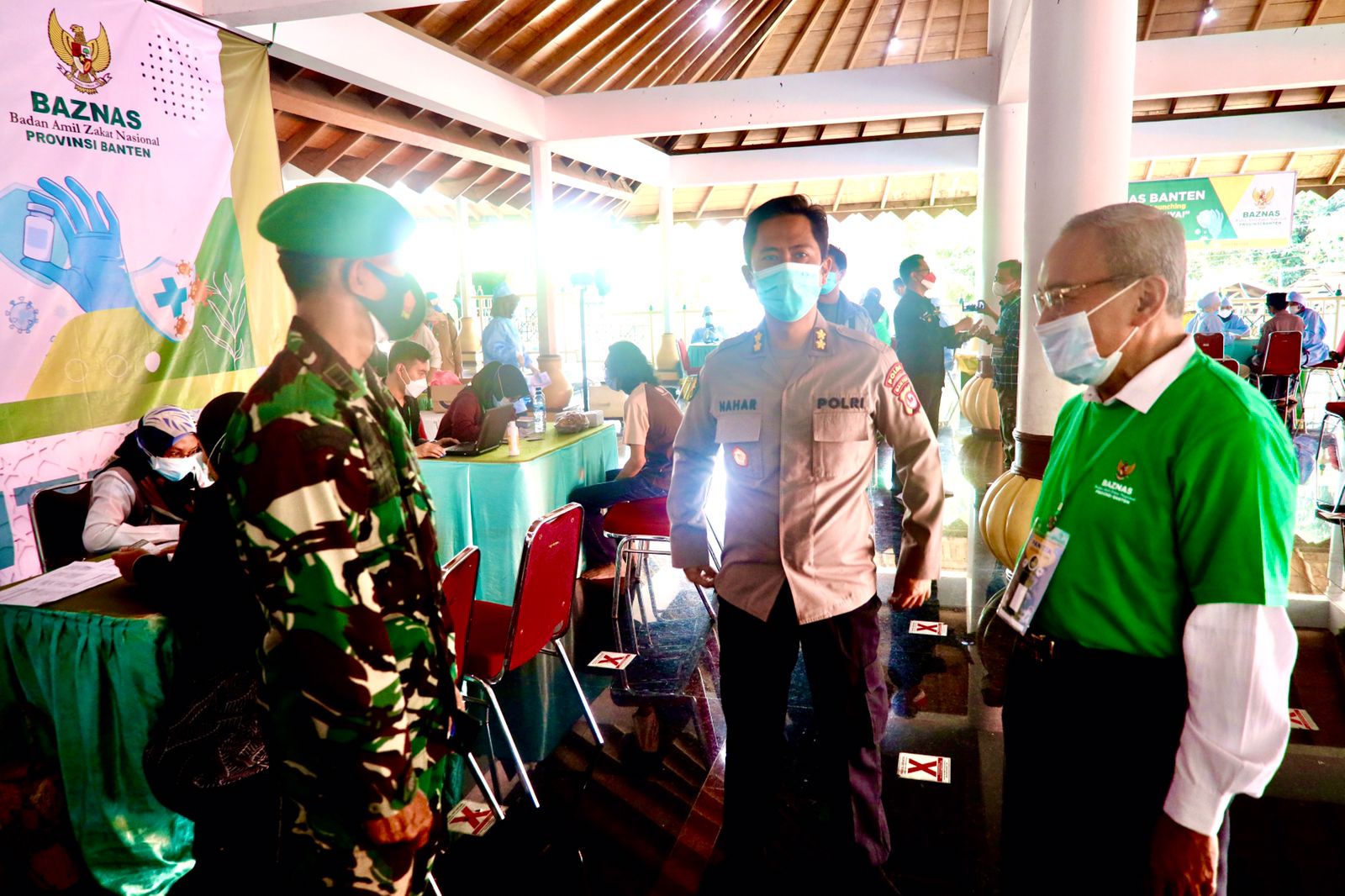 bersama baznas polda banten gelar vaksinasi nasional 9569