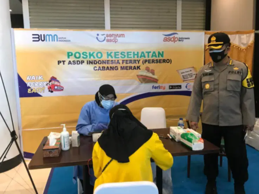 biddokes polda banten gelar rapid test antigen di dermaga merak 37318