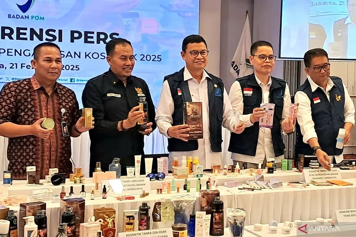 bpom temukan 91 merek kosmetik ilegal impor selama 10 18 februari 2025 84500