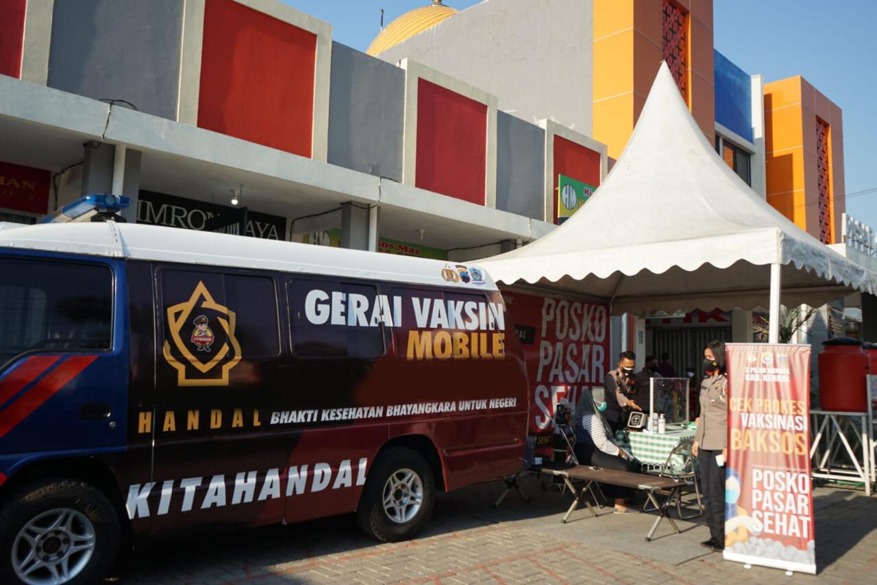 chief of indonesia national police hold ppkm command post at market making sure the economy and health protocols are implemented 40935