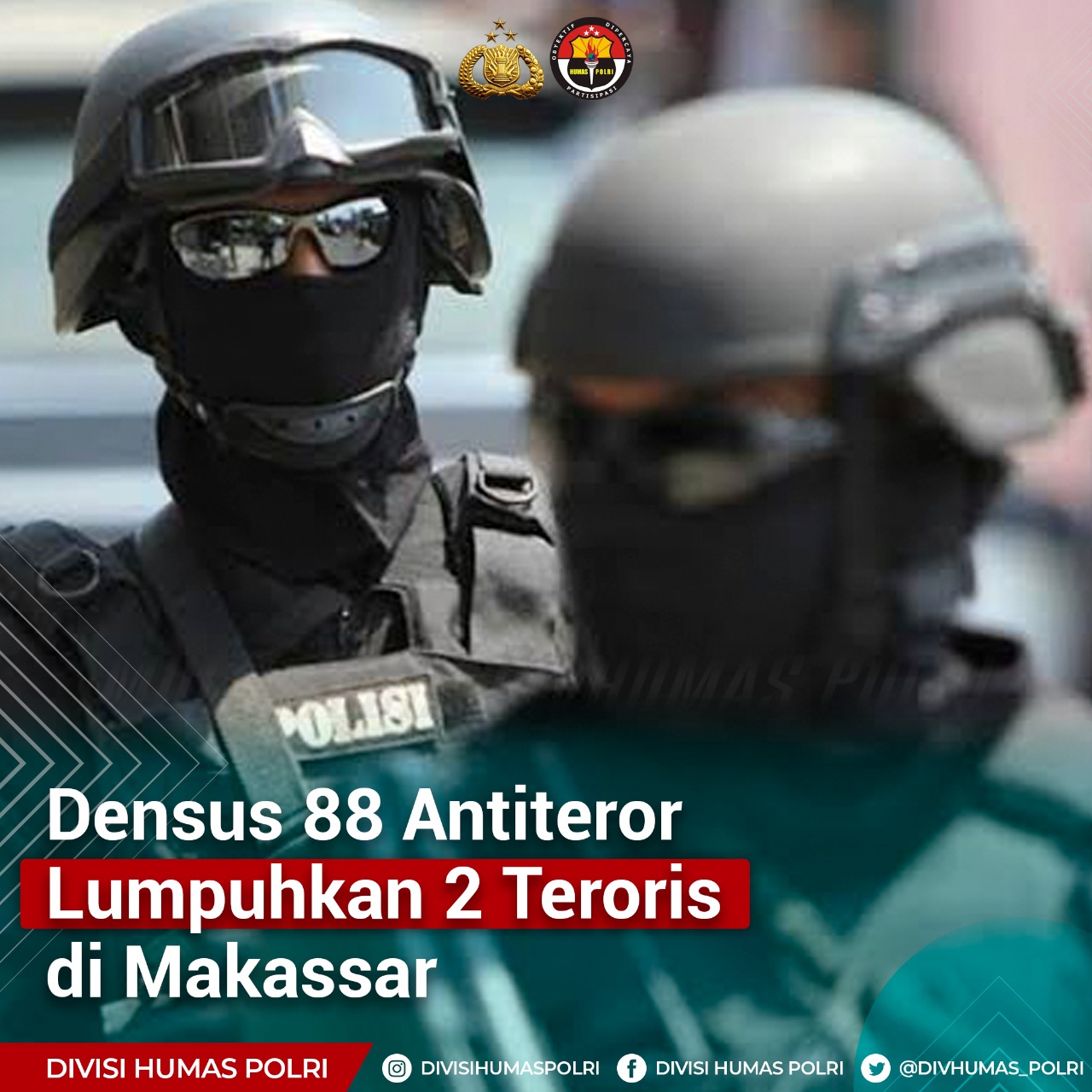 densus 88 at teroris yang ditangkap di makassar sudah rencanakan bom bunuh diri 33130