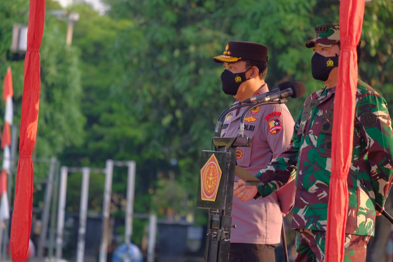 di pekalongan panglima tni kapolri minta perkuat ppkm mikro dan tingkatkan 5m serta 3t 28764