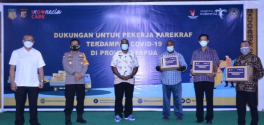 dirbinmas polda papua hadiri acara penyerahan dukungan dari kemenparekraf 12932