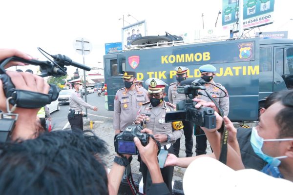 dirlantas polda jatim lakukan pengecekan di mangkreng kediri guna antisipasi kepadatan jalur mudik 46486