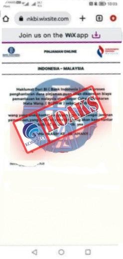 disinformasi pinjaman dana online antara indonesia malaysia mengatasnamakan bank indonesia 61352