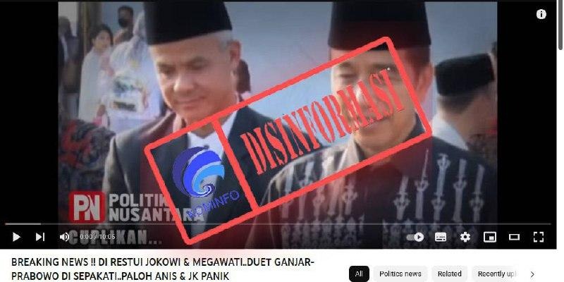 disinformasi presiden jokowi bersama megawati restui ganjar prabowo pada pilpres 2024 64135
