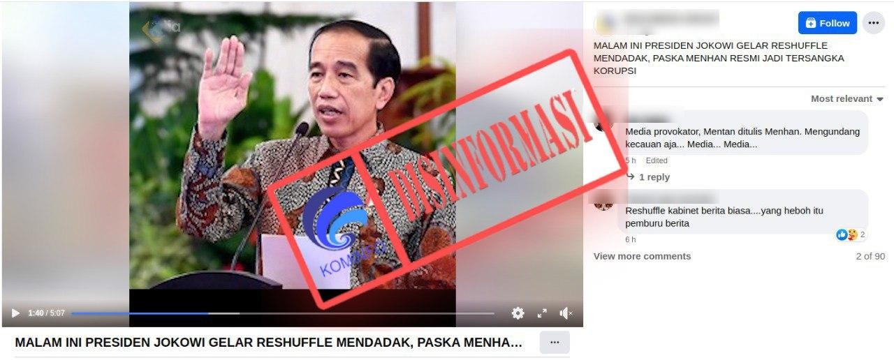 disinformasi presiden jokowi lakukan reshuffle mendadak pada 3 oktober 2023 64420