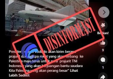 disinformasi video penampakan roket yang akan dikirimkan presiden ri ke palestina 65243