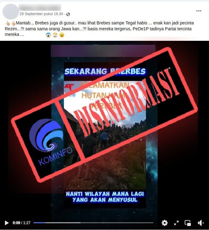 disinformasi video penggusuran hutan di kabupaten brebes 64533