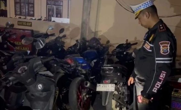 ditlantas polda riau amankan 55 motor dari aksi balap liar 49786