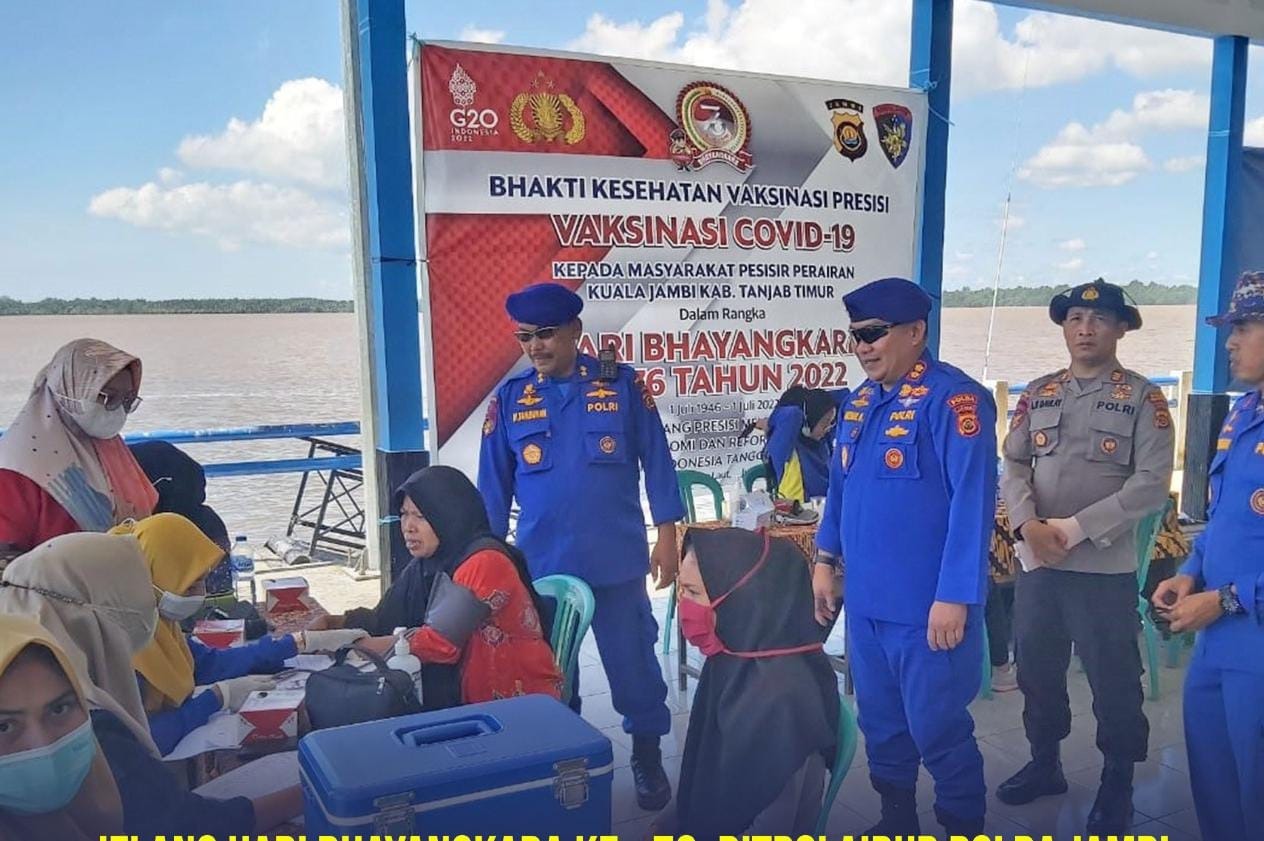ditpolairud polda jambi melaksanakan kegiatan bhakti kesehatan menjelang hari bhayangkara ke 76 47494