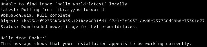 docker hello world