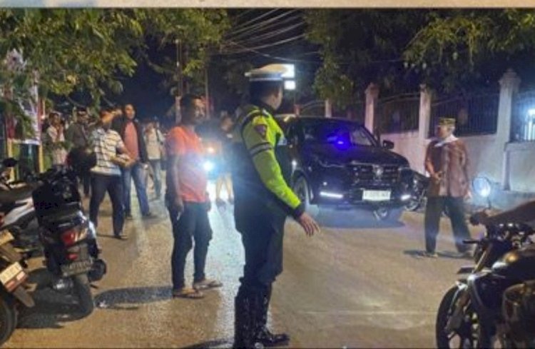 gelar pengaturan lalu lintas satgas kamseltibcarlantas polda ntt lakukan himbauan tertib berlalu lintas di lokasi kampanye 79552