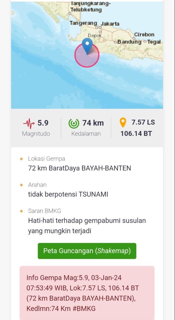 gempa 59 magnitudo terjadi di banten 68433