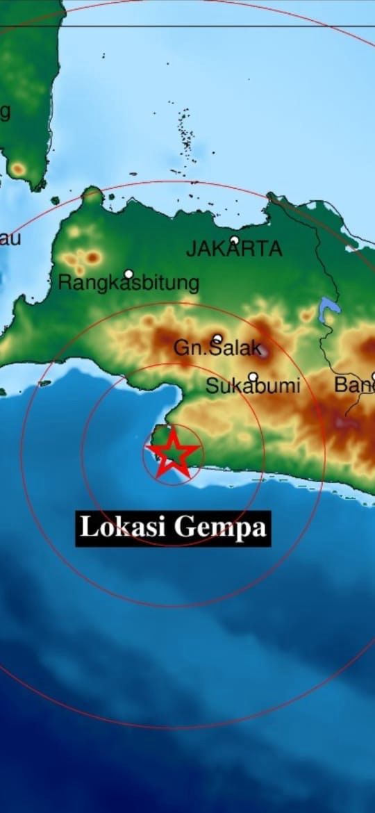 gempa terjadi di sukabumi dengan kekuatan 4 5 magnitudo 79451