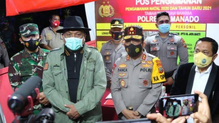 gubernur bersama kapolda sulut pantau pos pengamanan pergantian tahun 11783