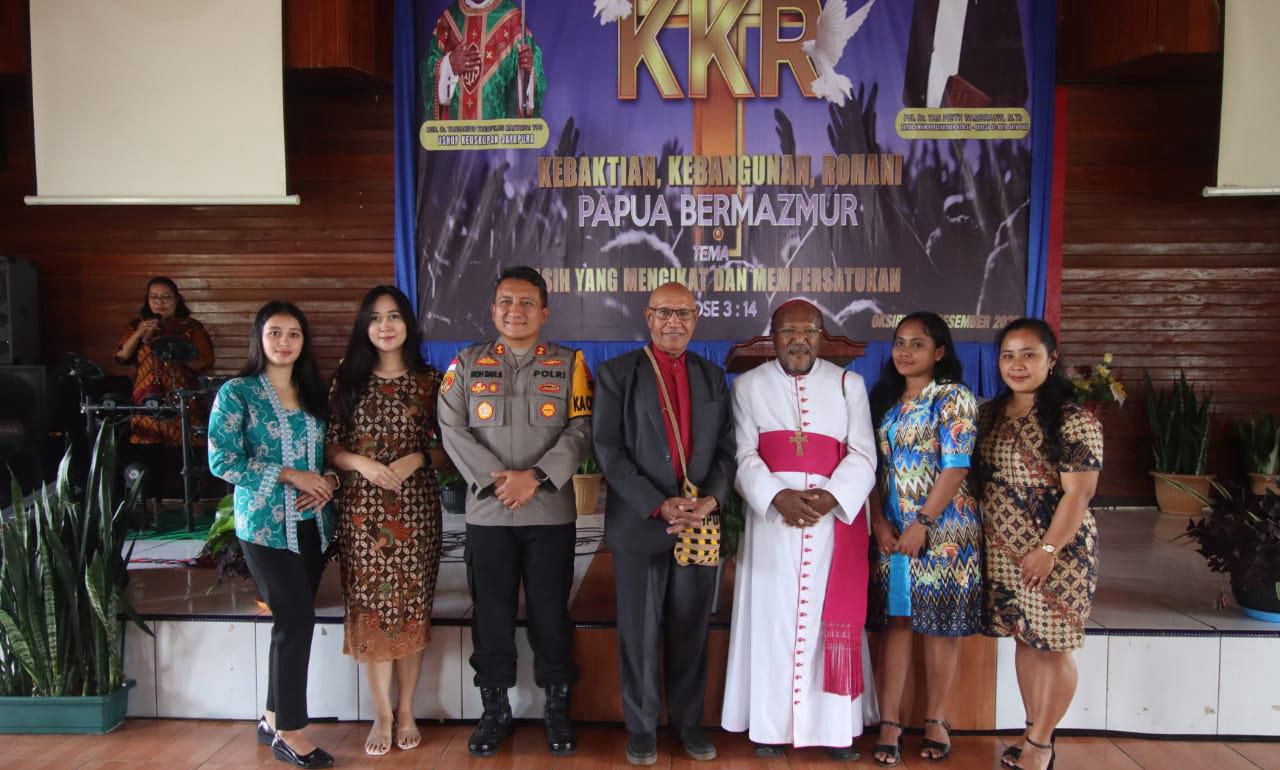 guna memastikan harkamtibmas kapolres pegunungan bintang hadiri kegiatan kkr 67369