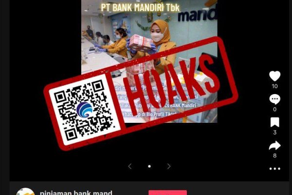 hoaks akun tiktok mengatasnamakan bank mandiri tawarkan pinjaman melalui whatsapp 73125