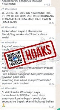 hoaks asn dinsos p3a kabupaten lumajang adakan renovasi rumah ibadah 76116