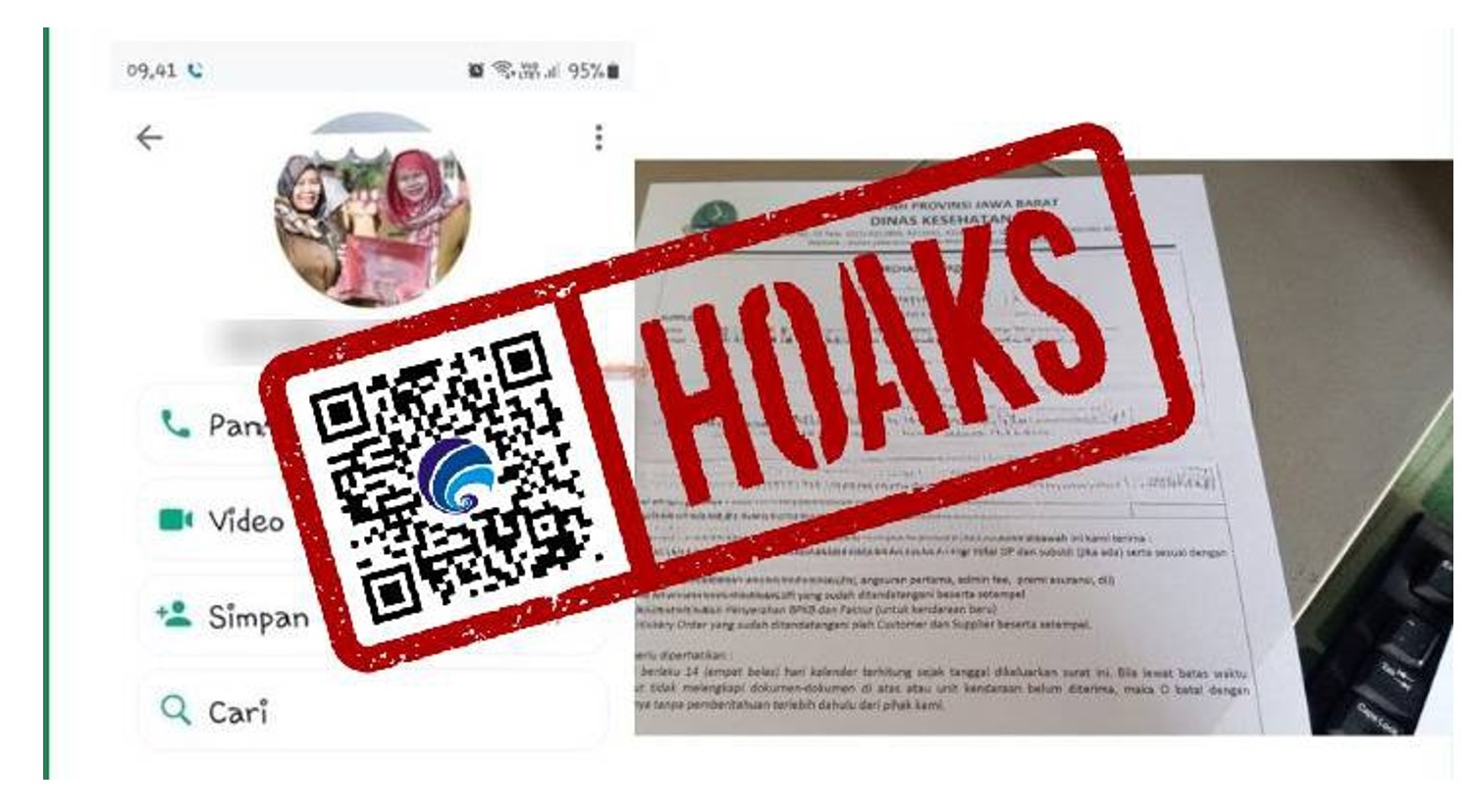 hoaks beredar nomor whatsapp atas nama kepala dinas kesehatan provinsi jawa barat 70989
