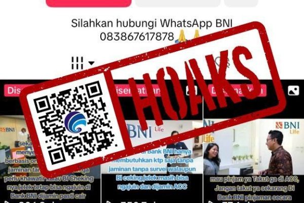 hoaks bni tawarkan pengajuan pinjol di tiktok 73038