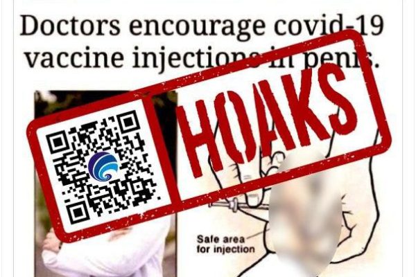 hoaks dokter ahli anjurkan suntik vaksin covid 19 di alat kelamin pria 71028