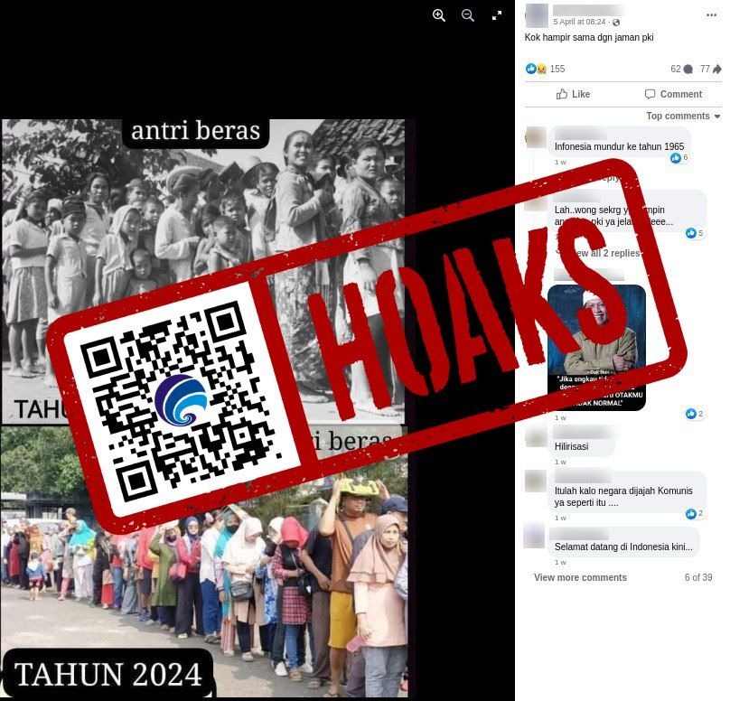 hoaks foto antrean beras zaman dulu dan sekarang 72966