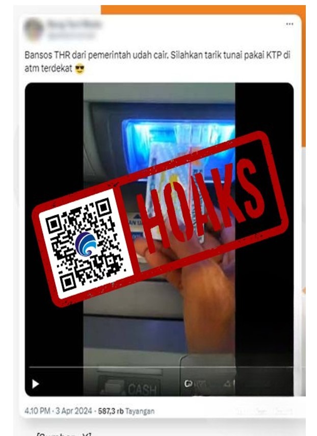 hoaks hanya dengan ktp dapat mengambil bansos thr di atm 72850