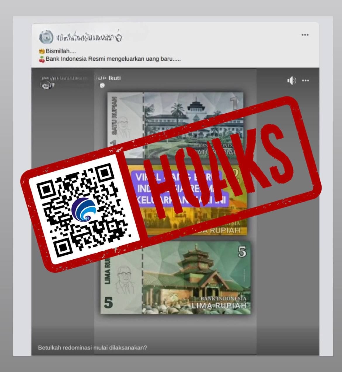 hoaks hasil redenominasi bank indonesia keluarkan uang baru 77675