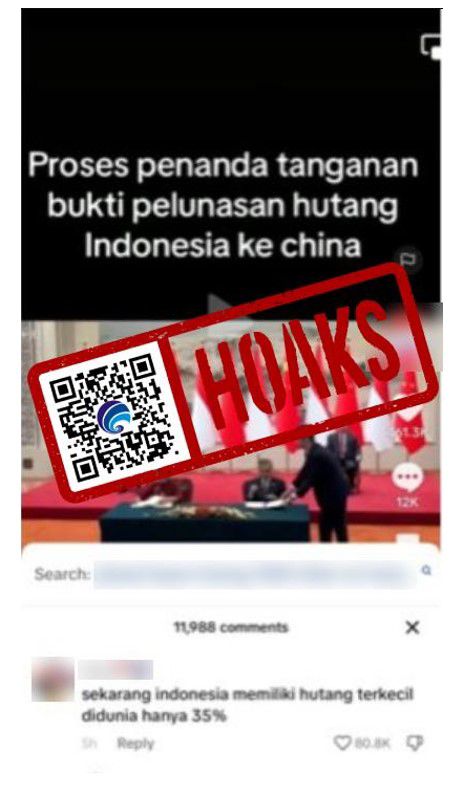hoaks indonesia masuk daftar negara dengan utang terkecil di dunia 72766