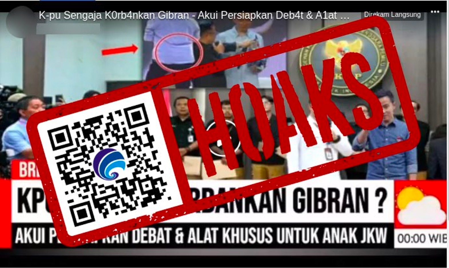 hoaks kpu akui persiapkan debat dan alat khusus untuk paslon gibran 68313
