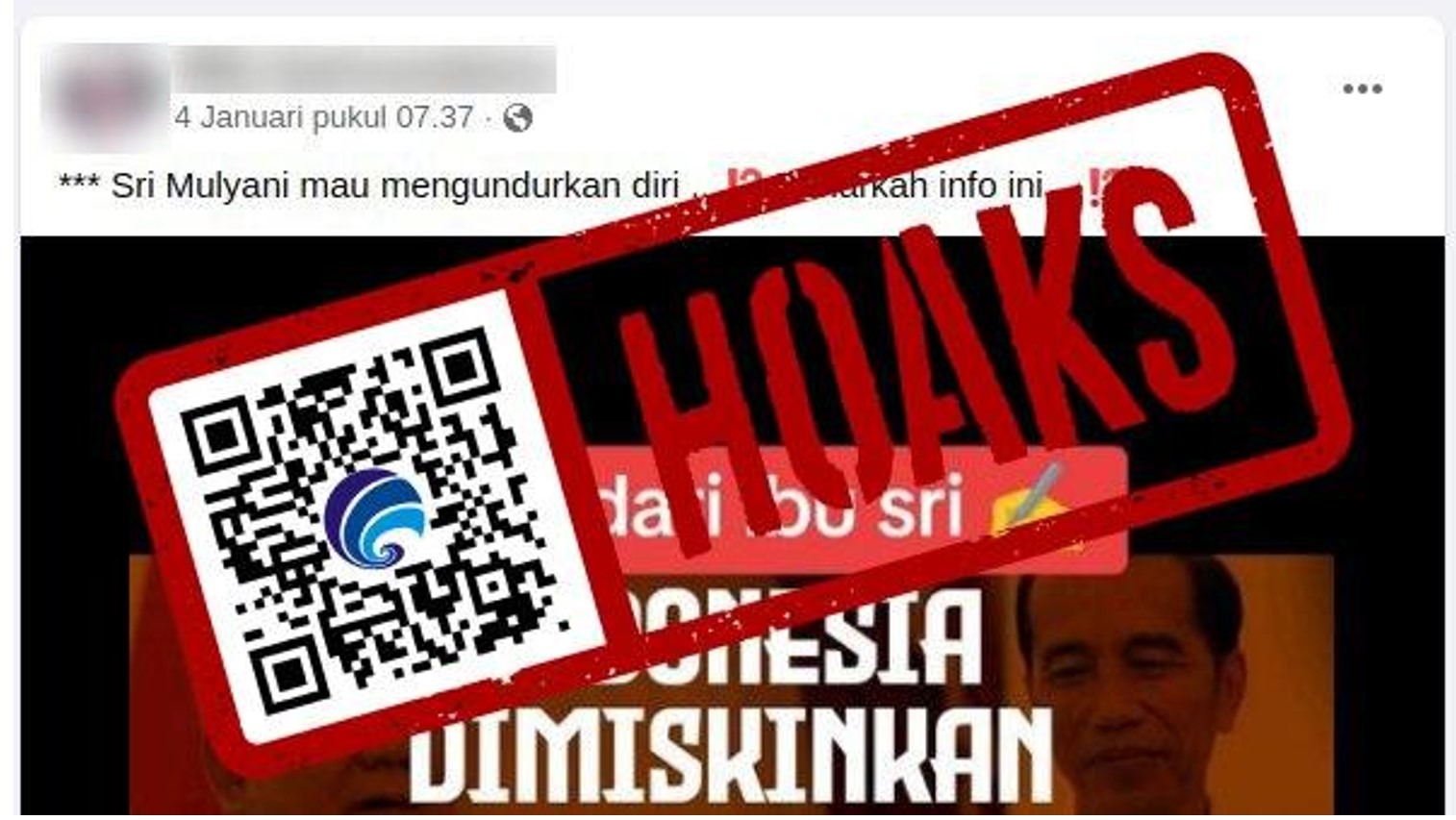 hoaks menkeu sri mulyani mengundurkan diri 68788