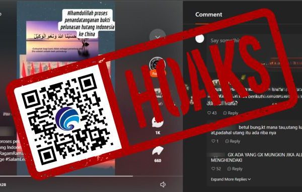 hoaks menteri luar negeri retno marsudi tandatangani pelunasan utang pada cina 73112